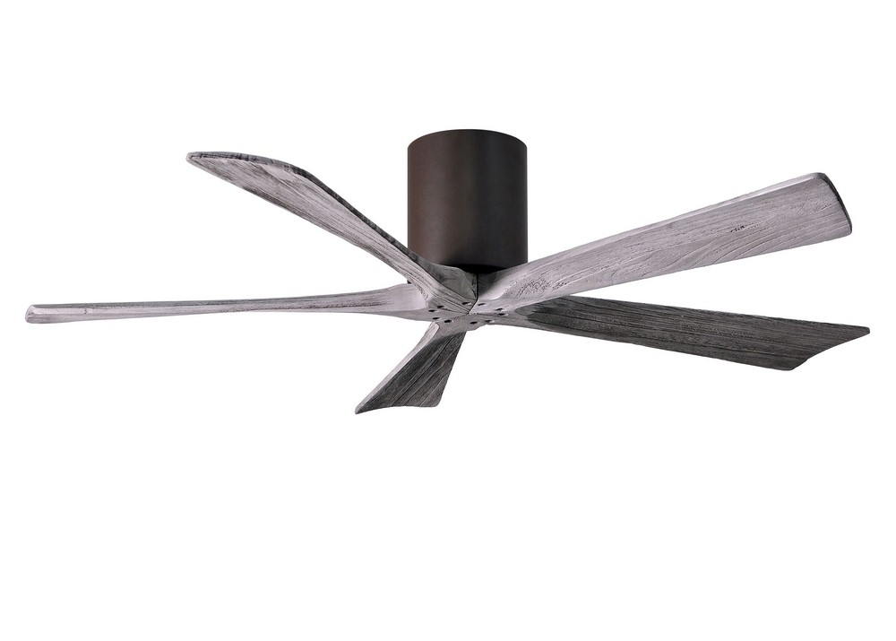 Matthews Fans-IR5H-TB-BW-52-Irene-5H - 52 Inch Flushmount Paddle Fan   Textured Bronze Finish with Barnwood Tone Blade Finish