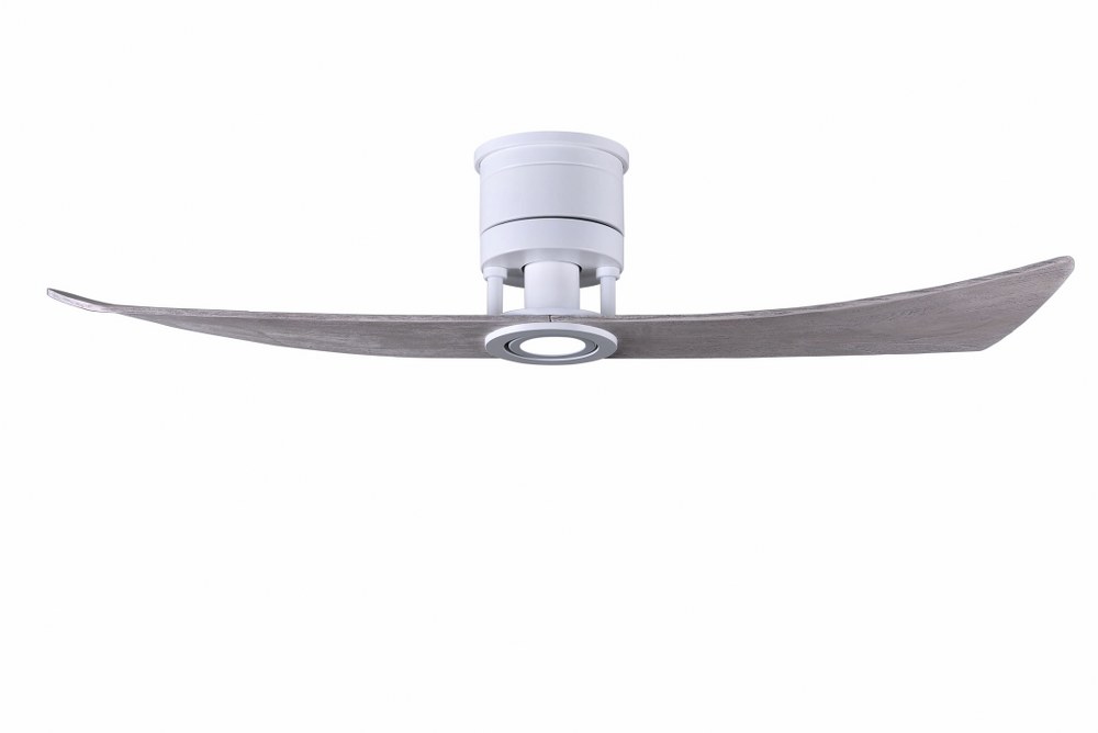 Matthews Fans-LW-MWH-BW-Lindsay - 2 Blade Ceiling Fan with Light Kit In Contemporary and Transitional Style-10 Inches Tall and 52 Inches Wide Matte White Barnwood Matte Black Finish