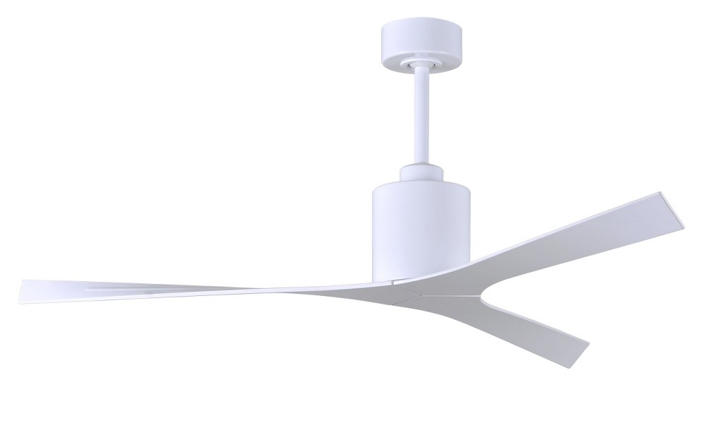 Matthews Fans-MK-WH-WH-Molly - 3 Blade Ceiling Fan In Contemporary and Transitional Style-12 Inches Tall and 56 Inches Wide Gloss White Gloss White Gloss White Finish with Gloss White Blade Finish