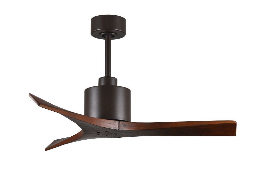 Matthews Fans-MW-TB-BW-42-Mollywood Ceiling Fan in Contemporary Style 42 Inches Wide Textured Bronze Barnwood Brushed Brass Finish