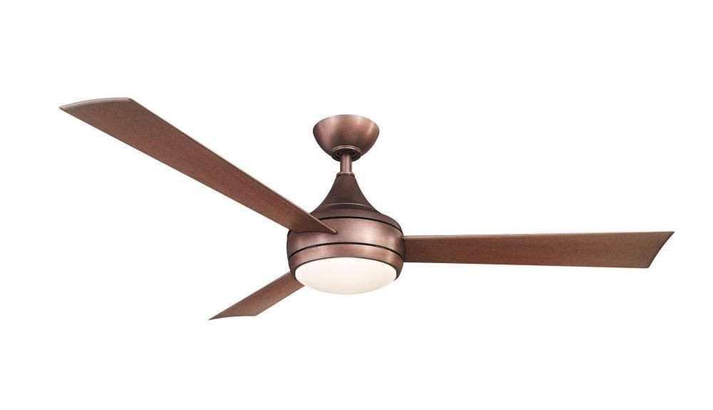 Matthews Fans-DA-BB-Donaire-Ceiling Fan with Light Kit-52 Inches Wide by 9 Inches High   Textured Bronze Finish with Brushed Bronze Blade Finish with Opal White Glass