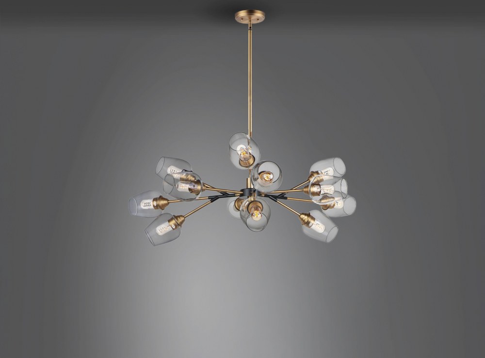 Maxim Lighting 26347CLABBK Savvy-Twelve Light Chandelier