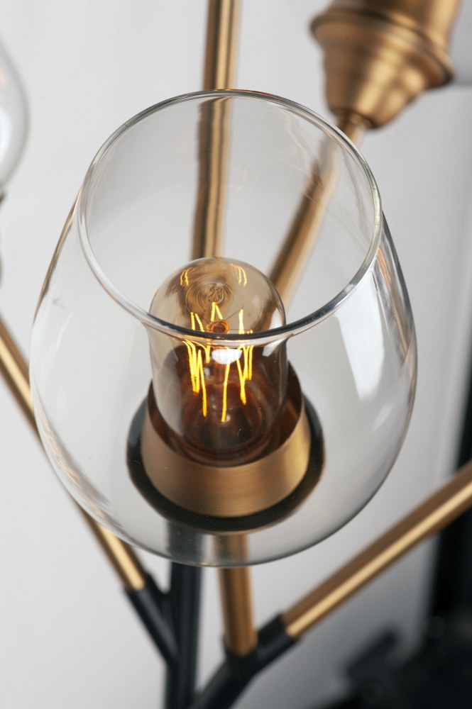 えこじ ギガMAX RL Maxim 26347CLABBK Savvy 12 Light 46 inch Antique Brass/Black