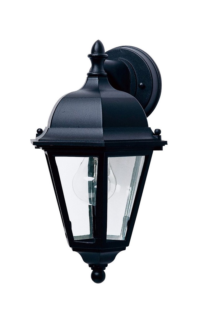 Maxim Lighting-1000BK-Westlake-1 Light Outdoor Wall Lantern in Mediterranean style-9.5 Inches wide by 24 inches high Black  Westlake-1 Light Outdoor Wall Lantern in Mediterranean style-9.5 Inches wide