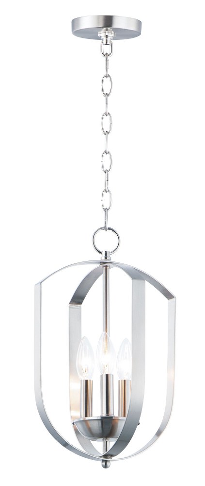 Maxim Lighting-10033SN-Provident-3 Light Chandelier-10 Inches wide by 16 inches high Satin Nickel  Oil Rubbed Bronze Finish