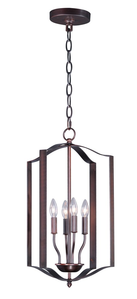 Maxim Lighting-10036OI-Provident-Four Light Pendant-15 Inches wide by 24 inches high Oil Rubbed Bronze  Satin Nickel Finish