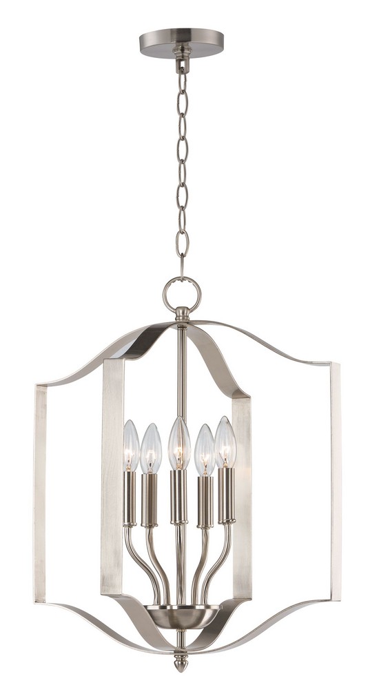 Maxim Lighting-10037SN-Provident-Five Light Pendant-18 Inches wide by 21 inches high Satin Nickel  Satin Nickel Finish