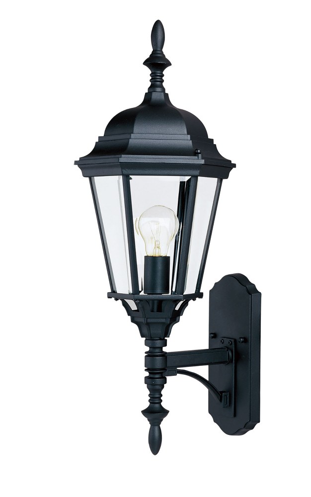 Maxim Lighting-1003BK-Westlake-1 Light Outdoor Wall Lantern in Mediterranean style-9.5 Inches wide by 24 inches high Black  Rust Finish