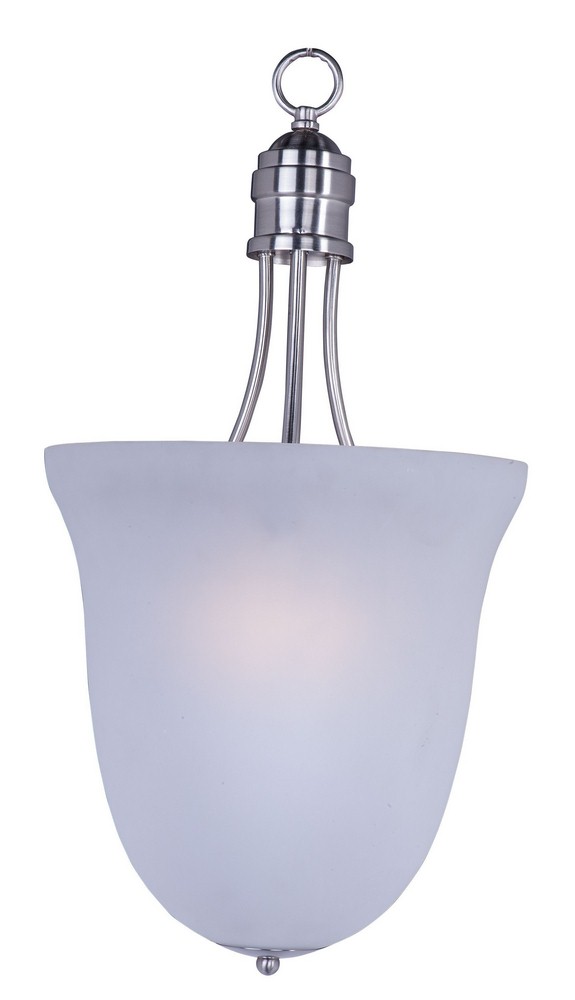 Maxim Lighting-10048FTSN-Logan-Three Light Pendant in Modern style-12.75 Inches wide by 26 inches high Satin Nickel  Satin Nickel Finish with Frosted Glass