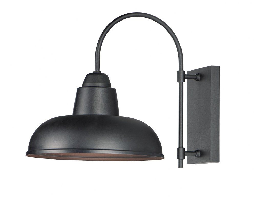 Maxim Lighting-10118BK-Industrial-1 Light Outdoor Wall Sconce-13.75 Inches wide by 15.75 inches high Black  White/Black Finish