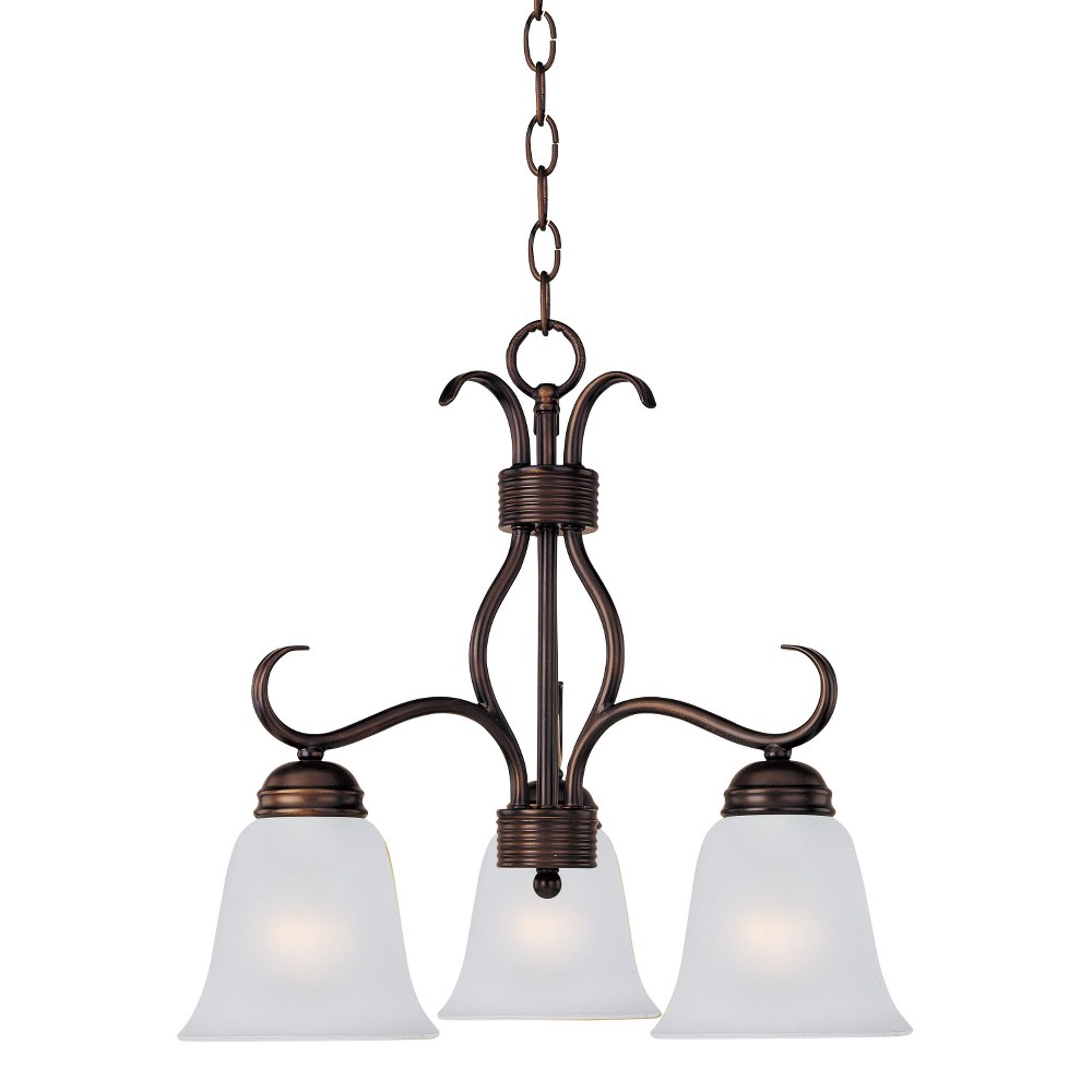 Maxim Lighting-10122FTOI-Basix-3 Light Mini Chandelier in Contemporary style-19 Inches wide by 18.25 inches high   Basix-3 Light Mini Chandelier in Contemporary style-19 Inches wide by 18.25 inches hi