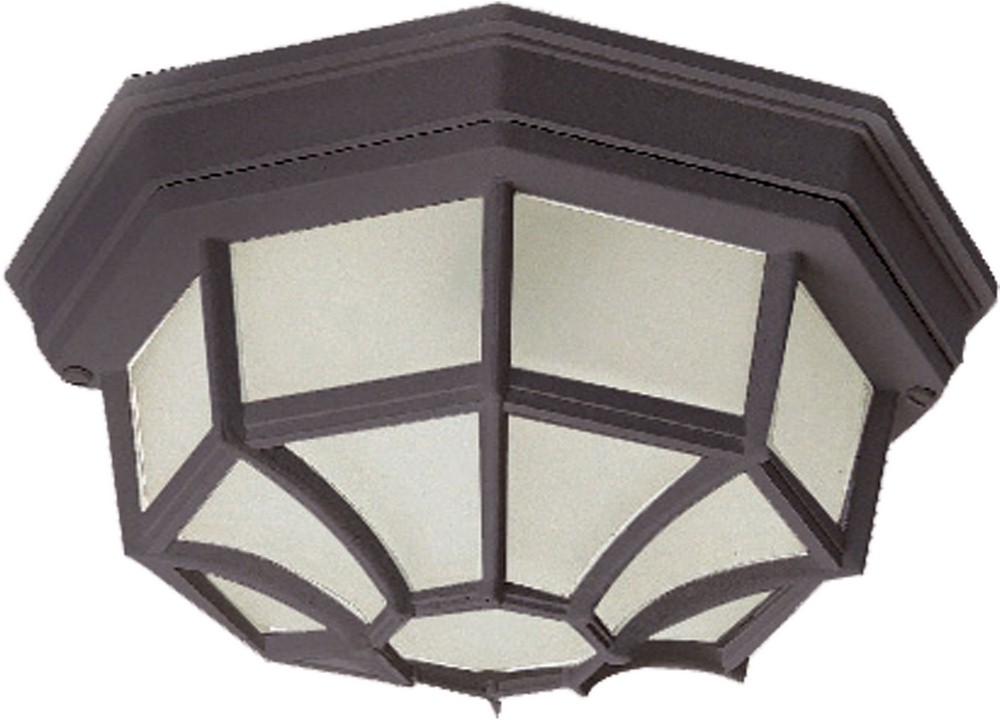 Maxim Lighting-1020RP-Crown Hill-Two Light Outdoor Flush Mount in Early American style-10.75 Inches wide by 4.75 inches high Rust Patina  White Finish with Clear Glass