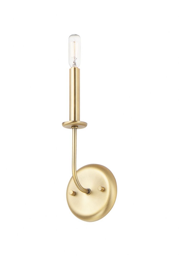 Maxim Lighting-10321SBR-Wesley-1 Light Wall Sconce-4.75 Inches wide by 12 inches high   Satin Brass Finish