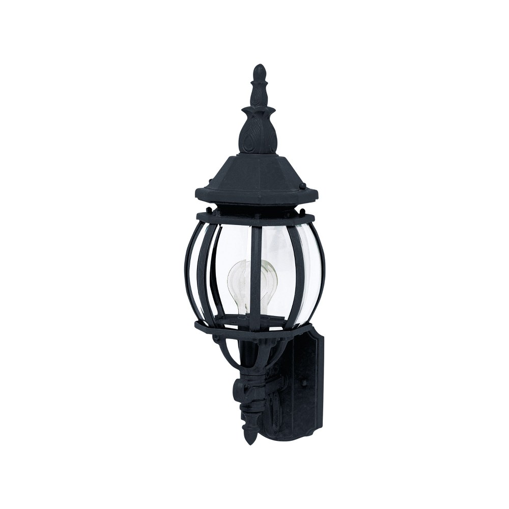 Maxim Lighting-1032BK-Crown Hill-One Light Outdoor Wall Mount in Early American style-6.5 Inches wide by 18 inches high   Black Finish with Clear Glass