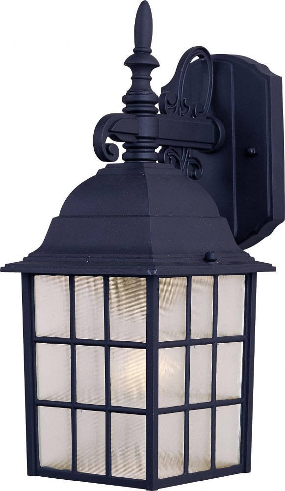 Maxim Lighting-1051BK-North Church-1 Light Outdoor Wall Lantern in Lodge style-6 Inches wide by 19.75 inches high   North Church-1 Light Outdoor Wall Lantern in Lodge style-6 Inches wide by 19.75 inch