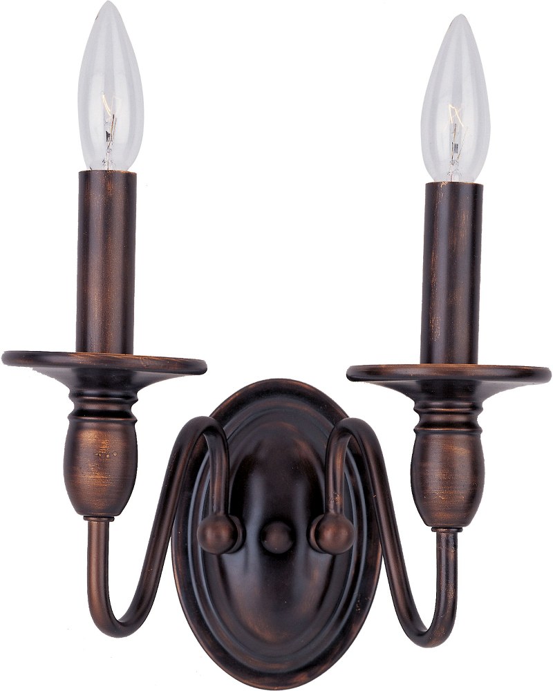 Maxim Lighting-11032OI-Towne - 2 Light Wall Sconce   Oil Rubbed Bronze Finish