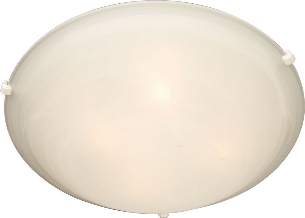 Maxim Lighting-11060MRWT-Malaga-4 Light Flush Mount in Transitional style-20 Inches wide by 6 inches high White Marble White Finish with Marble Glass