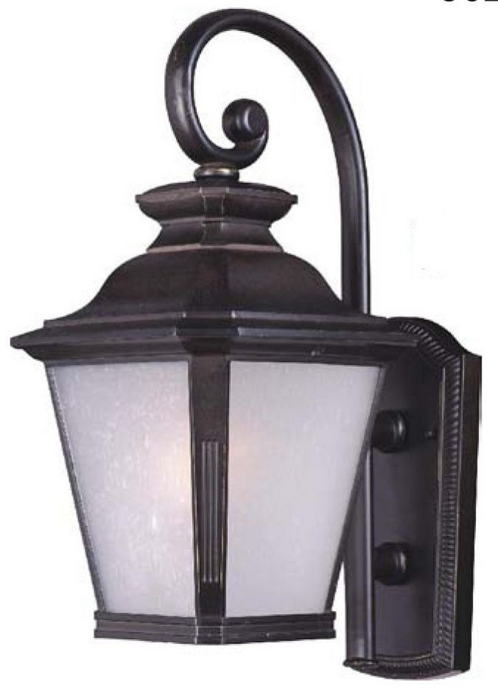 Maxim Lighting-1125FSBZ-Knoxville-Outdoor Wall Lantern Early American in Early American style-9 Inches wide by 18.5 inches high   Bronze Finish with Frosted Seedy Glass