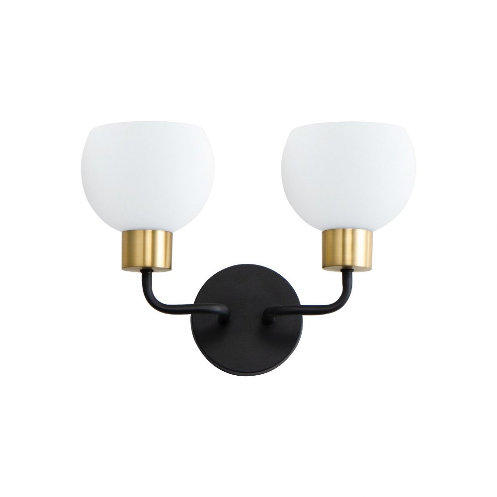 Maxim Lighting-11272SWBZSBR-Coraline-2 Light Wall Sconce-14.5 Inches wide by 10.5 inches high   Bronze Rupert Finish with Satin White Glass