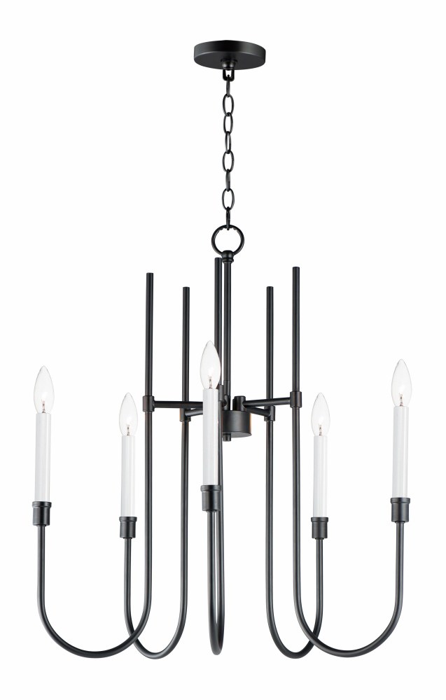 Maxim Lighting-11285BK-Tux-5 Light Chandelier-24 Inches wide by 27.5 inches high   Black Finish