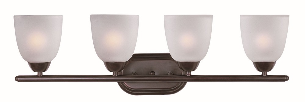 Maxim Lighting-11314FTOI-Axis-4 Light Transitional Bath Vanity in Transitional style-28.5 Inches wide by 8.5 inches high   Oil Rubbed Bronze Finish with Frosted Glass
