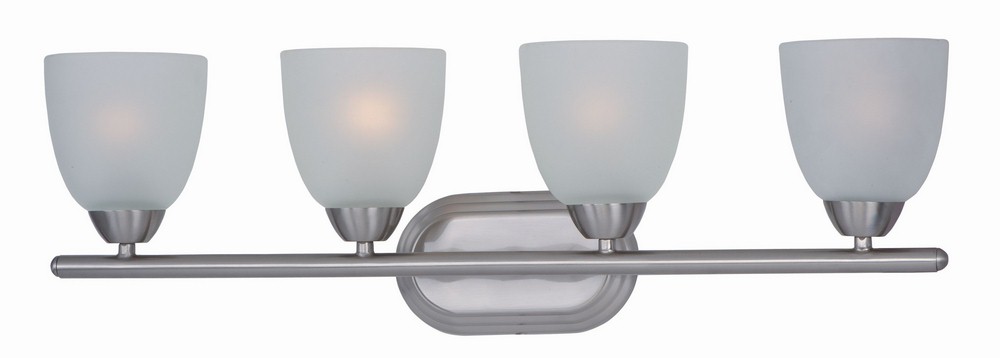 Maxim Lighting-11314FTSN-Axis-4 Light Transitional Bath Vanity in Transitional style-28.5 Inches wide by 8.5 inches high   Satin Nickel Finish with Frosted Glass