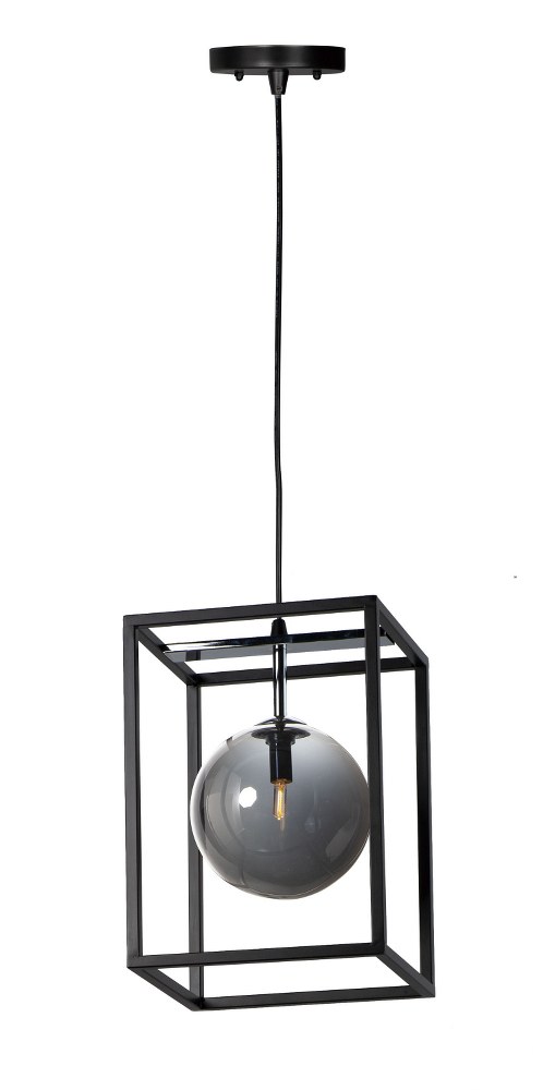 Maxim Lighting-11361MSKBKPC-Fluid-4W 1 LED Pendant-9.75 Inches wide by 14.5 inches high   Black/Polished Chrome Finish