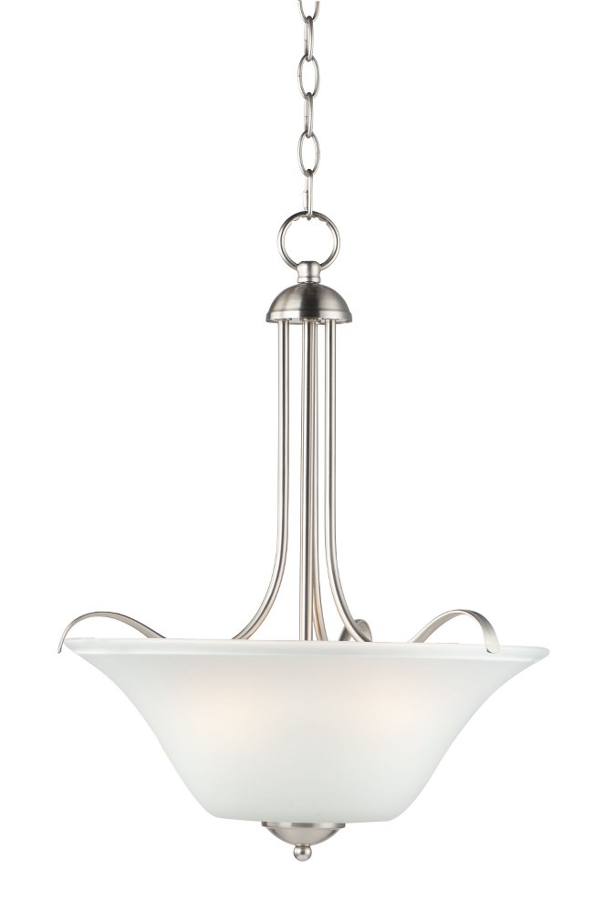 Maxim Lighting-12070FTSN-Vital-3 Light Pendant-16.5 Inches wide by 21 inches high   Satin Nickel Finish with Frosted Glass