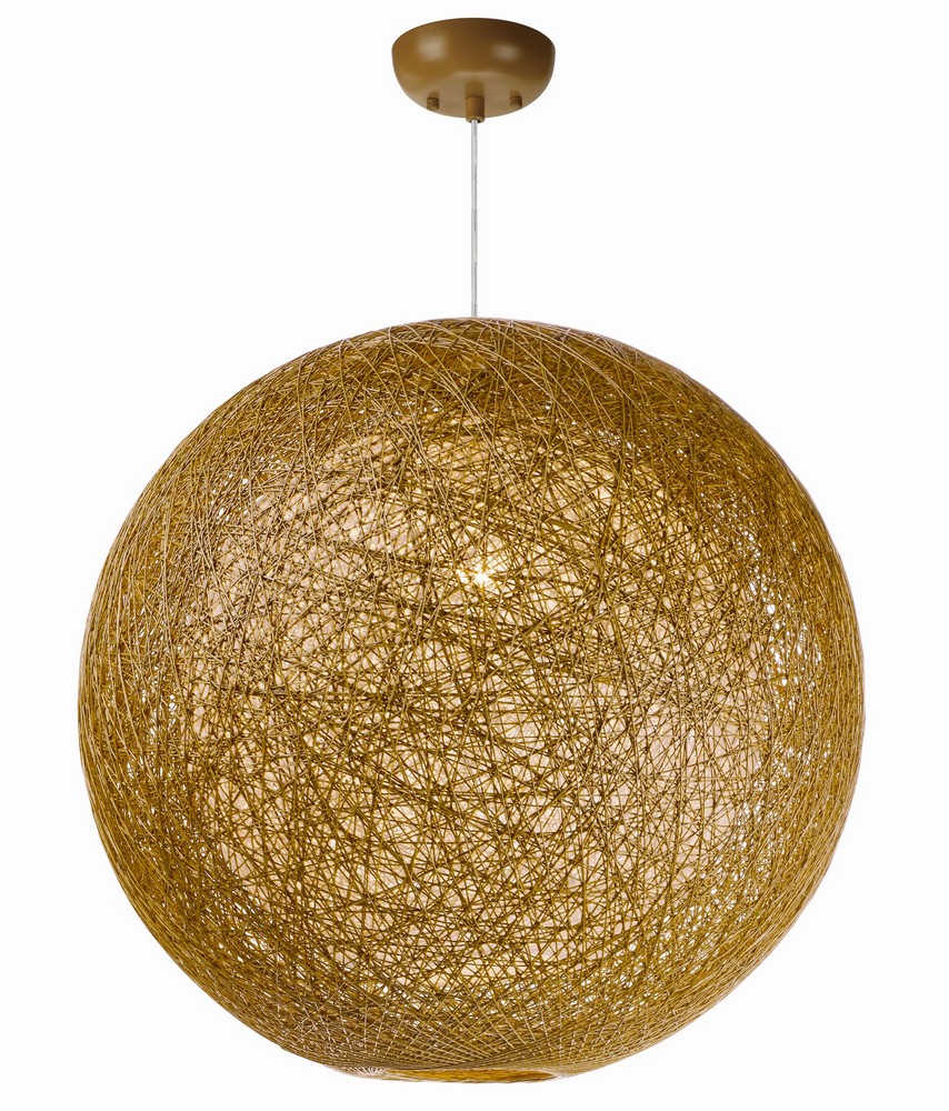 Maxim Lighting-14407NAWT-Bali-One Light Chandelier-24 Inches wide by 24 inches high   Natural/White Finish