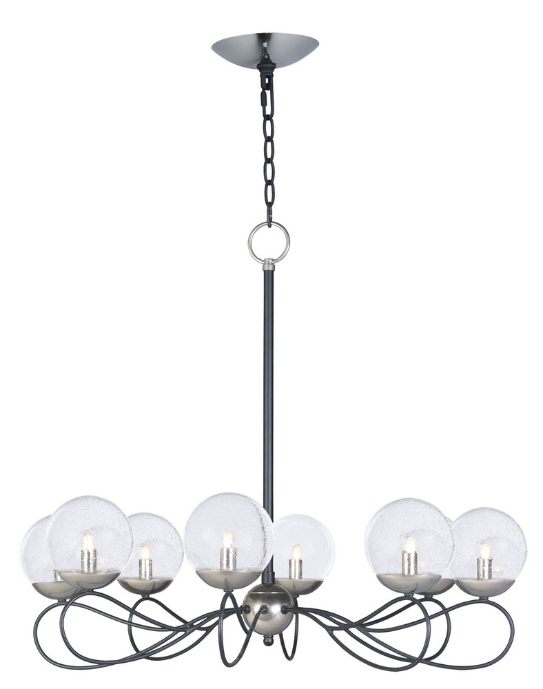 Maxim Lighting-20465BGTXBPN-Reverb-Eight Light Xenon Pendant-31 Inches wide by 26 inches high   Reverb-Eight Light Xenon Pendant-31 Inches wide by 26 inches high