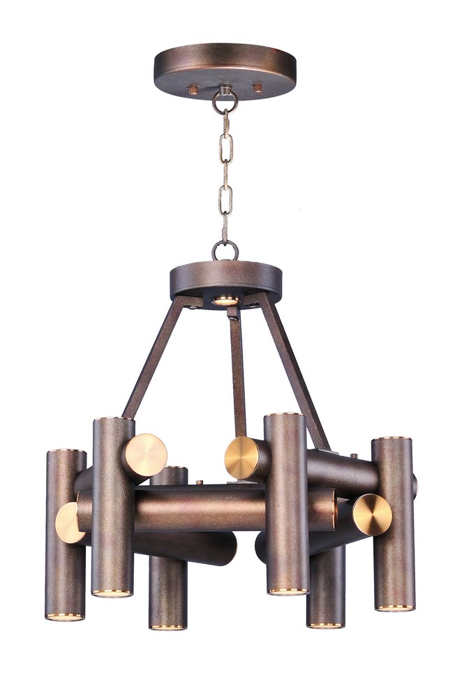 Maxim Lighting-20824BZFAB-Tubular-42W 7 LED Pendant-19.75 Inches wide by 20.25 inches high   Bronze Fusiontique Brass Finish