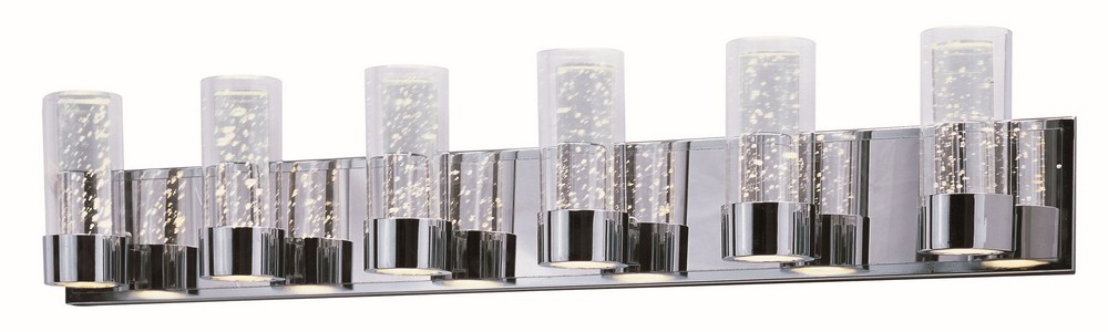 Maxim Lighting-20906CLPC-Sync-12 Light Contemporary Bath Vanity in Contemporary style-40.5 Inches wide by 7.5 inches high   Polished Chrome Finish with Clear Glass