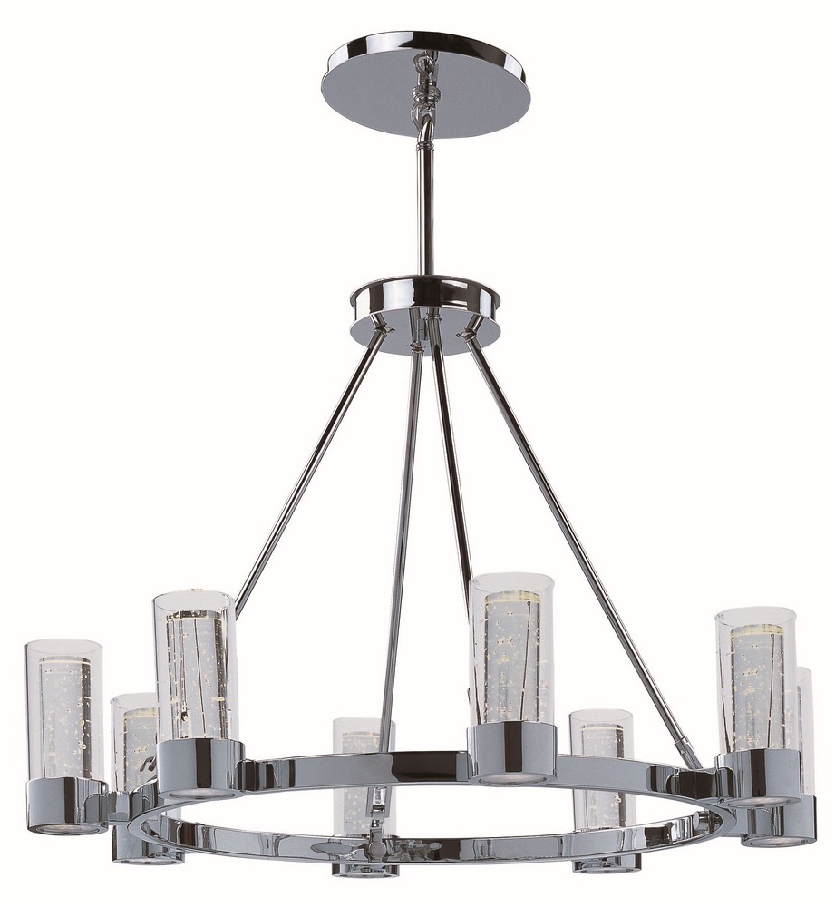 Maxim Lighting-20909CLPC-Sync-72W 16 LED Ring Chandelier in Contemporary style-32 Inches wide by 20.5 inches high   Polished Chrome Finish with Clear Glass