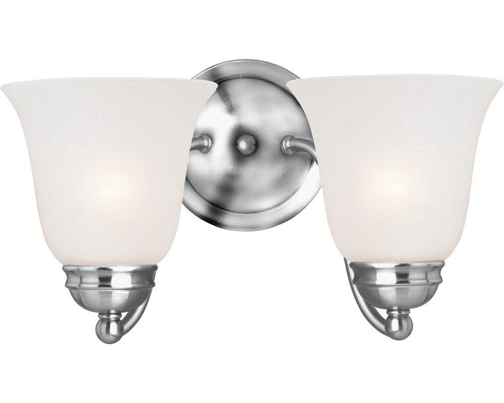 Maxim Lighting-2121FTPC-Basix-2 Light Wall Sconce in Contemporary style-13.5 Inches wide by 8 inches high   Polished Chrome Finish with Frosted Glass