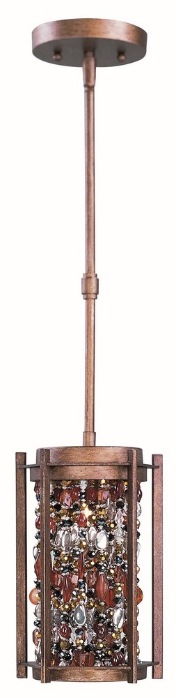 Maxim Lighting-21573CT-Trinket-One Light Mini-Pendant in Craftsman style-6.25 Inches wide by 11 inches high   Chestnut Finish