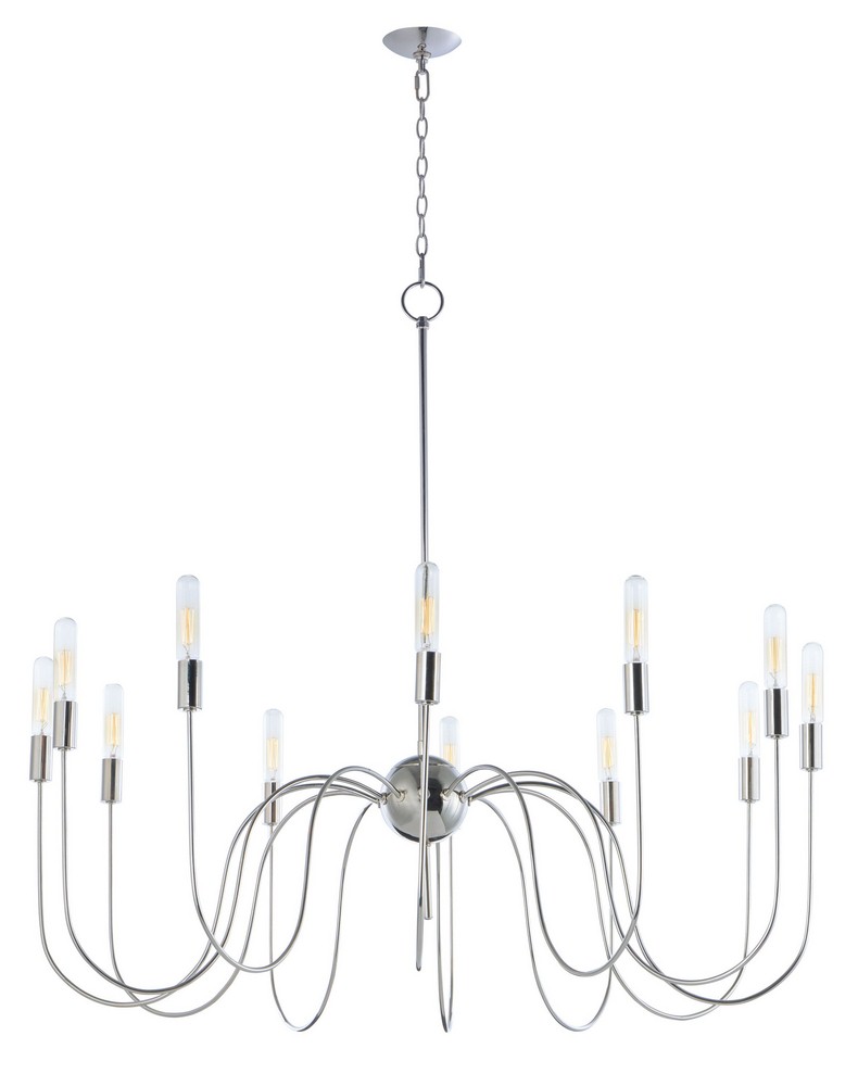 Maxim Lighting-22406PN-Willsburg-Twelve Light Chandelier-35 Inches wide by 38 inches high   Polished Nickel Finish