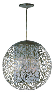 Maxim Lighting-24159BCGS-Arabesque-Thirteen Light Pendant in Crystal style-30 Inches wide by 30 inches high   Golden Silver Finish with Beveled Crystal Glass