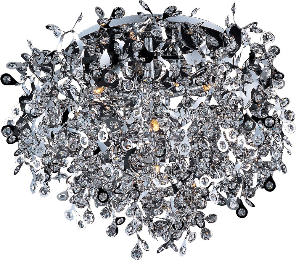 Maxim Lighting-24200BCPC-Comet-Seven Light Flush Mount in Crystal style-25 Inches wide by 19.5 inches high   Comet 7-Light Flush Mount