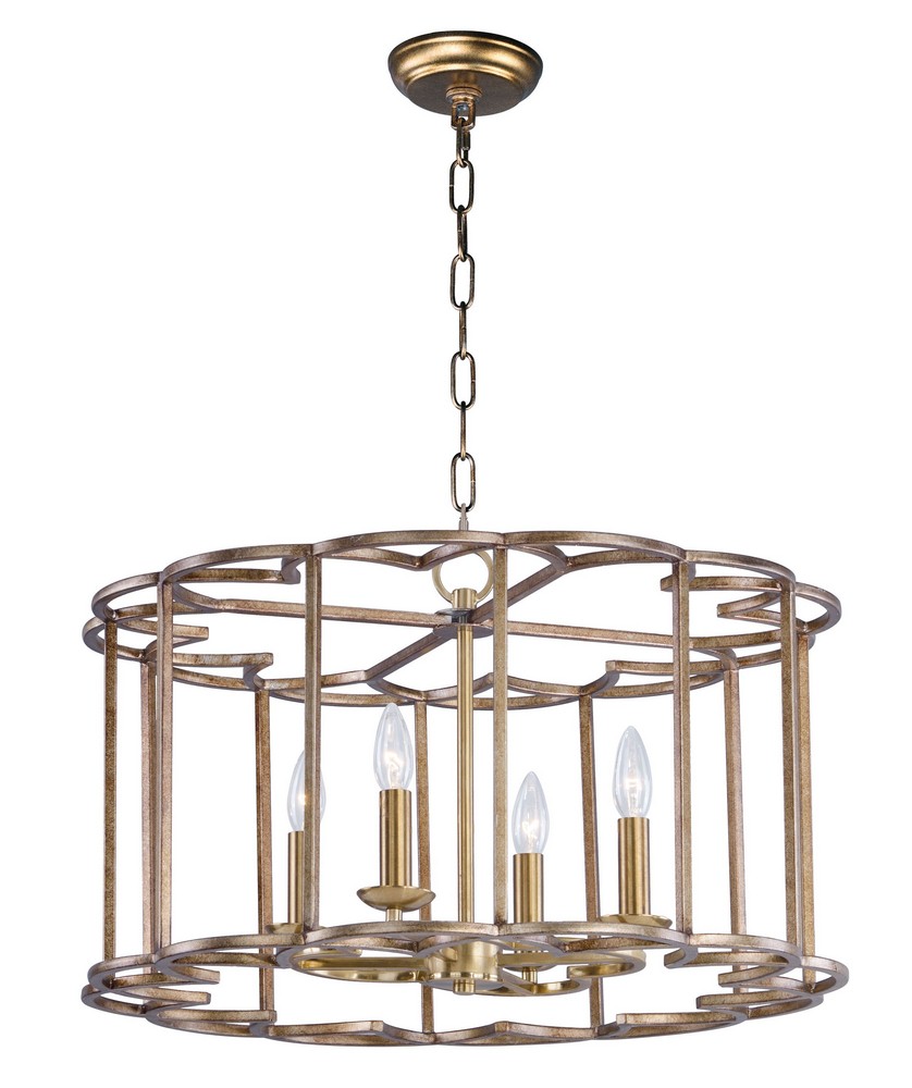 Maxim Lighting-24736BZF-Helix-Four Light Chandelier-24 Inches wide by 14.5 inches high   Bronze Fusion Finish