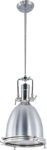 Maxim Lighting-25104FTPN-Hi-Bay - One Light Adjustable Pendant   Polished Nickel Finish with Frosted Glass