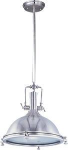 Maxim Lighting-25109FTSN-Hi-Bay - One Light Adjustable Pendant Satin Nickel  Satin Nickel Finish with Frosted Glass