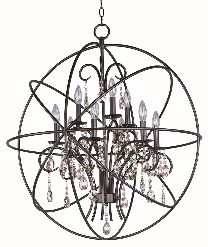 Maxim Lighting-25145OI-Orbit-Nine Light Pendant in Modern style-30 Inches wide by 33 inches high Oil Rubbed Bronze  Oil Rubbed Bronze Finish