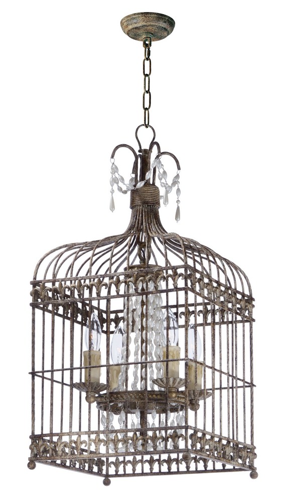 Maxim Lighting-26003ATR-Gisele-Four Light Pendant-12.5 Inches wide by 25.5 inches high   Antique Terra Finish