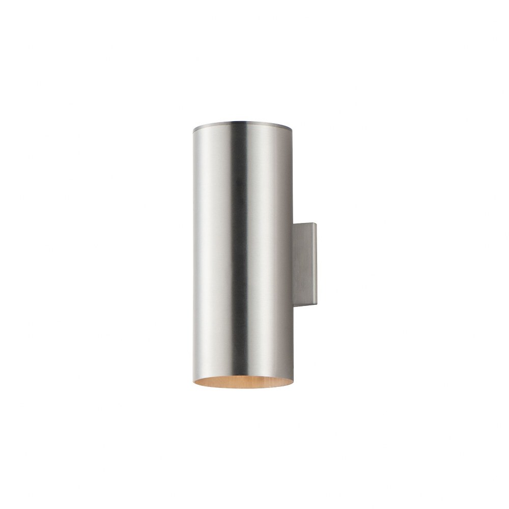 Maxim Lighting-26103AL-Outpost-2 Light Outdoor Wall Mount-5 Inches wide by 15 inches high   Brushed Aluminum Finish