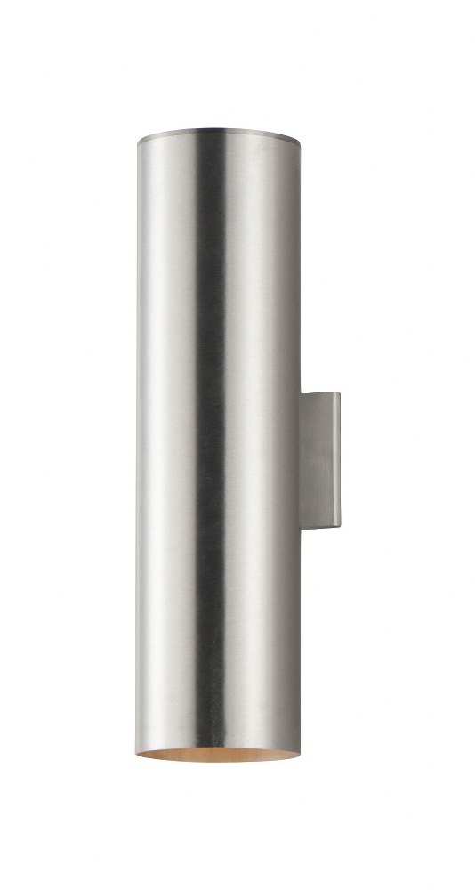Maxim Lighting-26105AL-Outpost-2 Light Outdoor Wall Mount-5 Inches wide by 22 inches high   Brushed Aluminum Finish