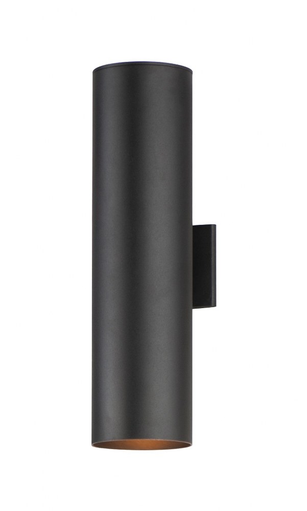 Maxim Lighting-26105BK-Outpost-2 Light Outdoor Wall Mount-5 Inches wide by 22 inches high Black  Black Finish