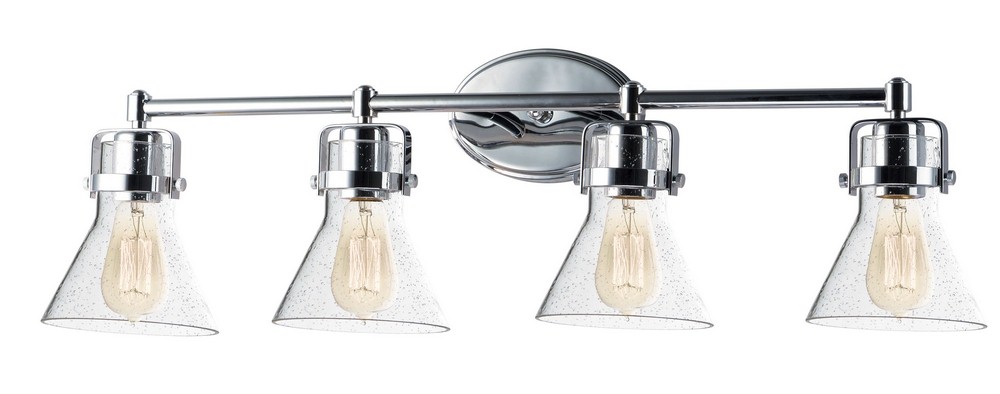 Maxim Lighting-26114CDPC-Seafarer 4 Light Bath Vanity Polished Chrome False Polished Chrome Finish with Seedy Glass