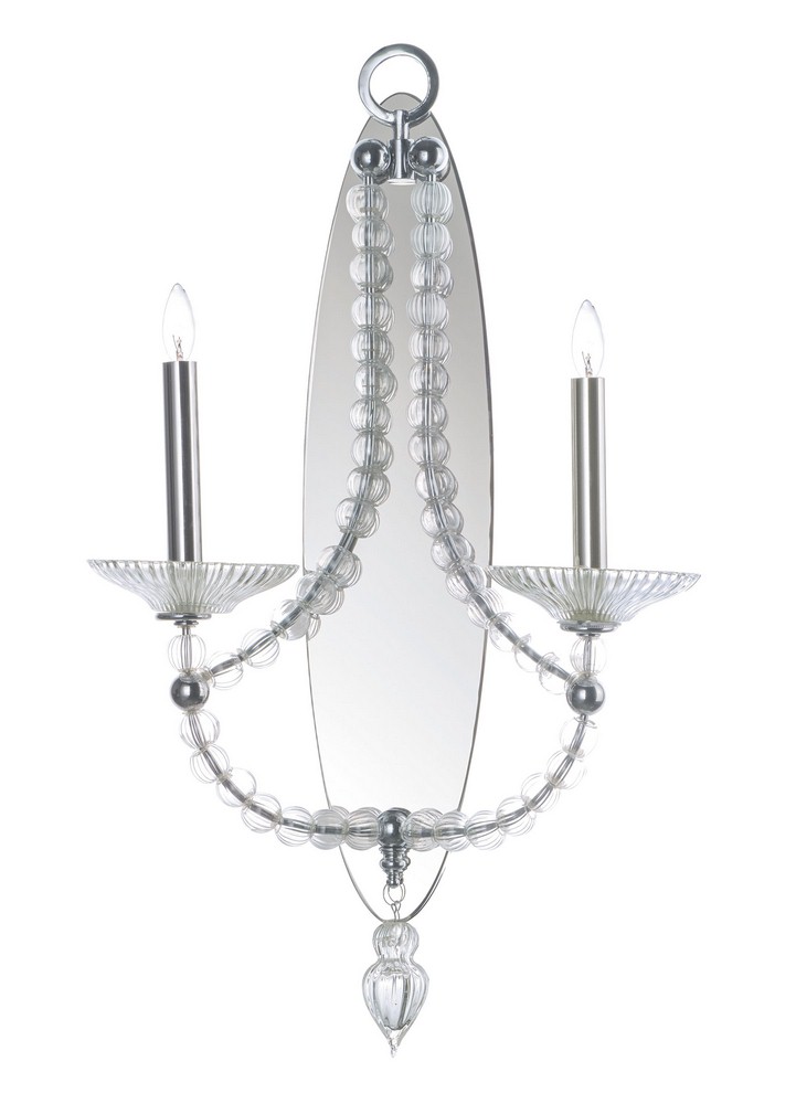 Maxim Lighting-30002CLPN-Paris-Two Light Wall Sconce-14.75 Inches wide by 25.75 inches high   Polished Nickel Finish with Clear Glass