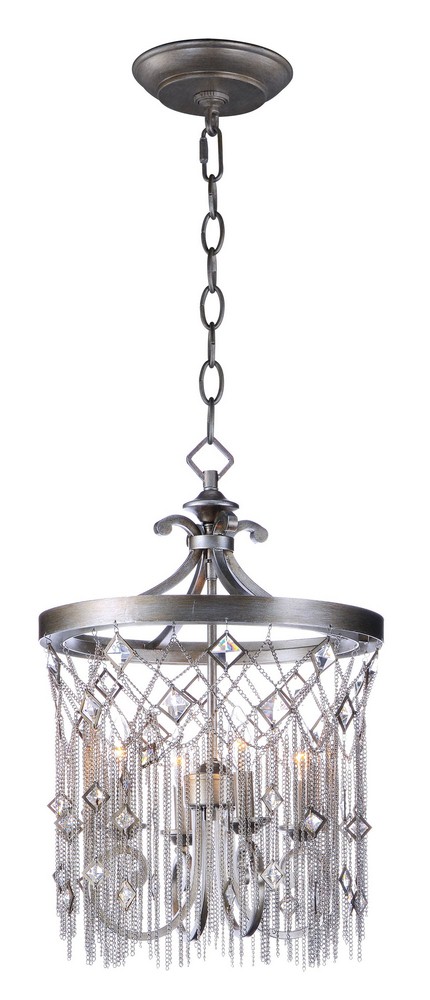 Maxim Lighting-30274SM-Alessandra-Four Light Chandelier-16.25 Inches wide by 24.75 inches high   Silver Mist Finish