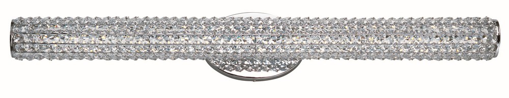 Maxim Lighting-32504BCPC-Meteor 1 Light Bath Vanity Approved for Damp Locations   Polished Chrome Finish with Clear Beveled Crystal